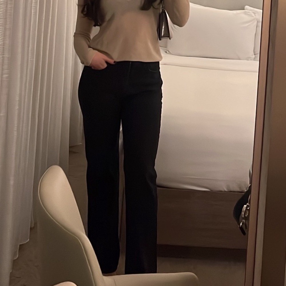 Mango Black Straight Leg Jeans